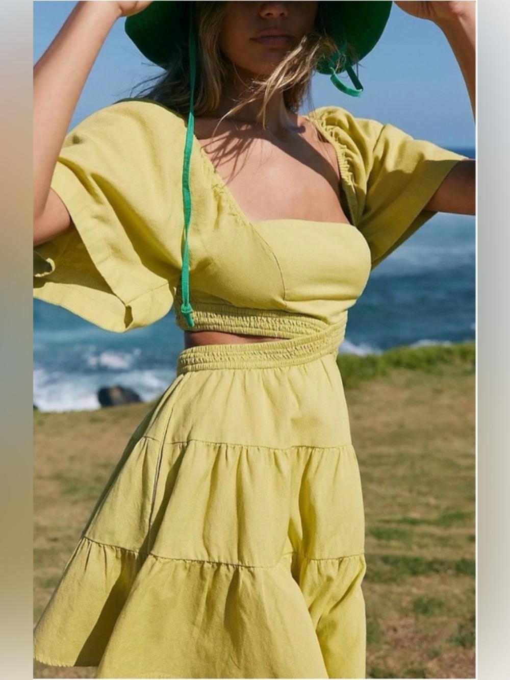 Free people cross of sunlight mini dress